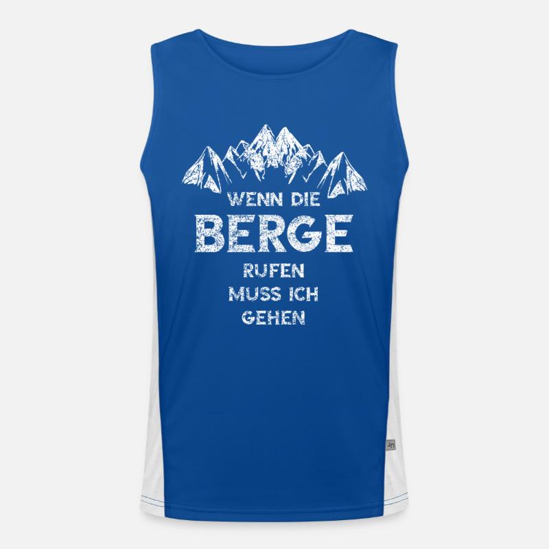 Mountains are calling Men's Functional Contrast Tank Top 