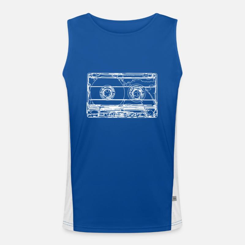 Retro cassette Men's Functional Contrast Tank Top 