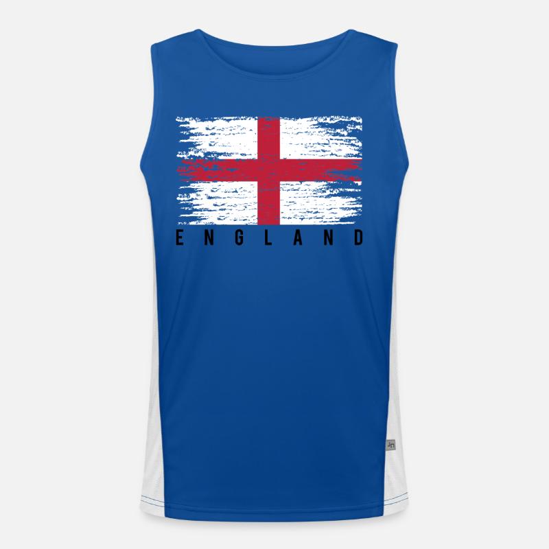 Englisches Kreuz mit Strähnen Funktionelles Kontrast-Tank Top für Männer 