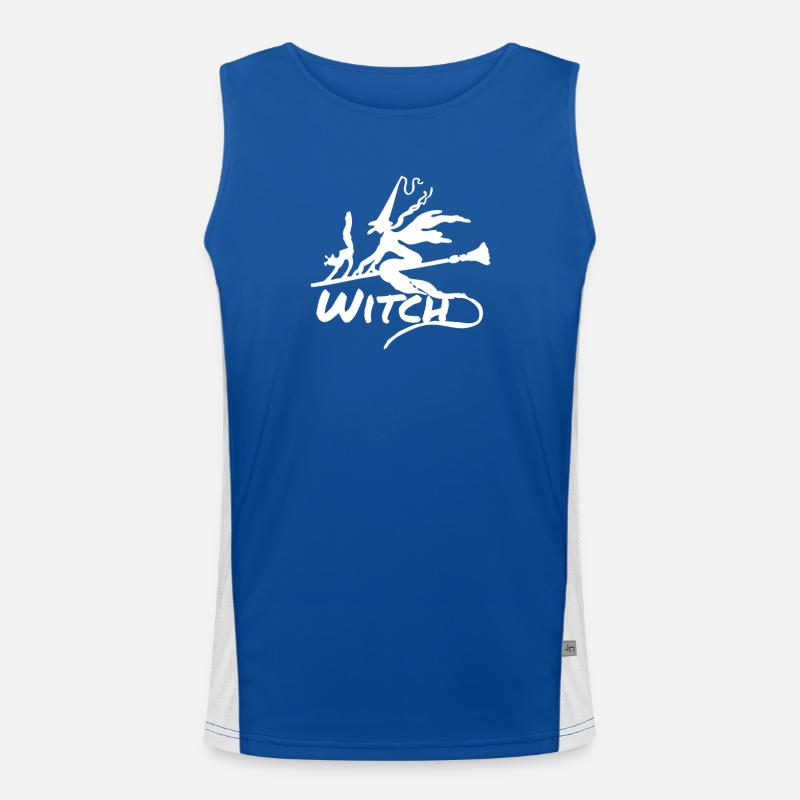 Flying Witch Men's Functional Contrast Tank Top 