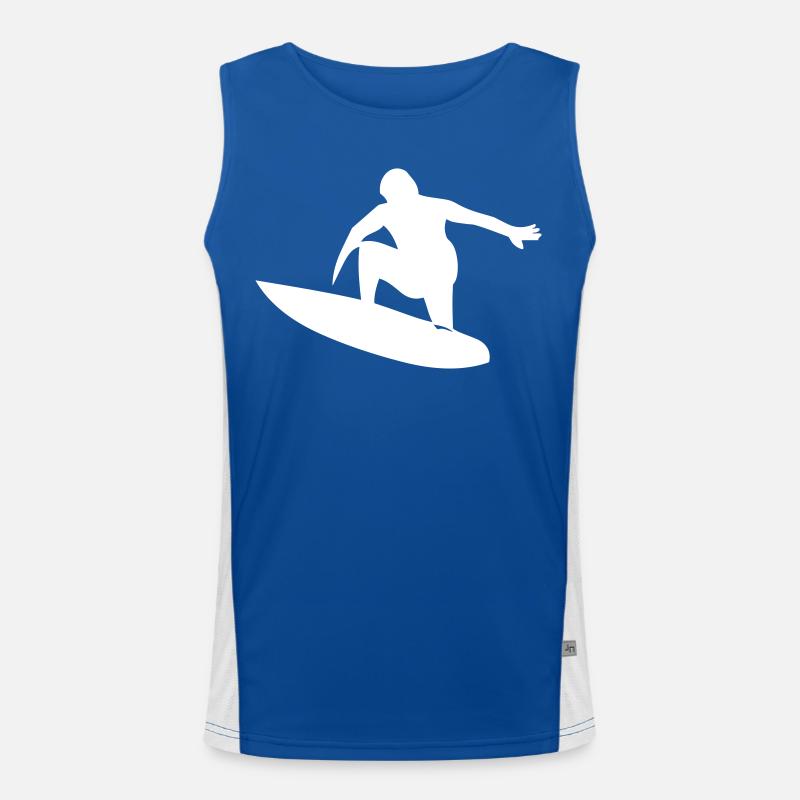 Surfeur avec planche de surf Débardeur respirant contrasté Homme 