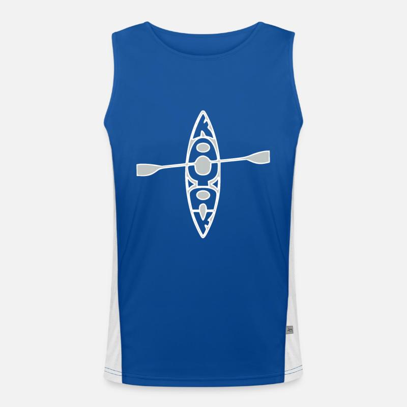 Kayak paddle canoe gift Men's Functional Contrast Tank Top 