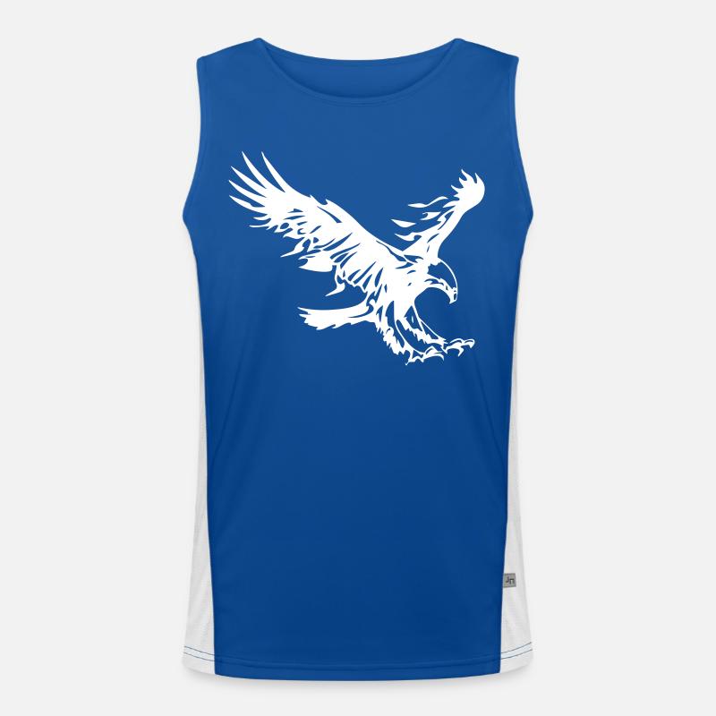 flaming eagle - design Men's Functional Contrast Tank Top 