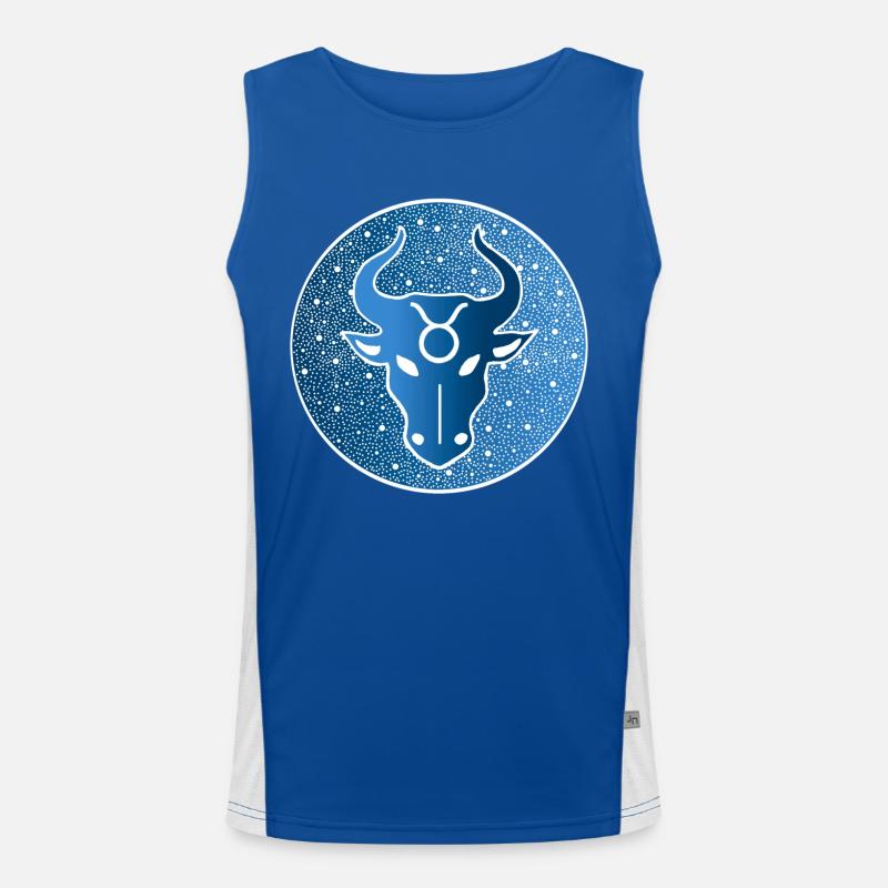 Sternzeichen: Stier Funktionelles Kontrast-Tank Top für Männer 