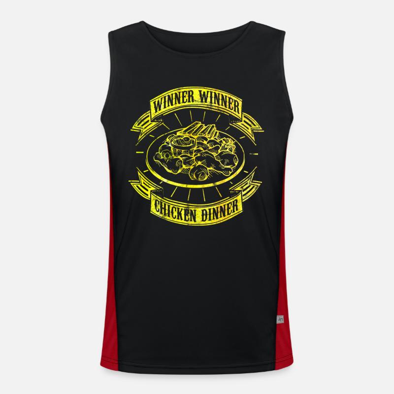 playerunknown's battlegrounds / PUBG - Men's Functional Contrast Tank Top  - black/red