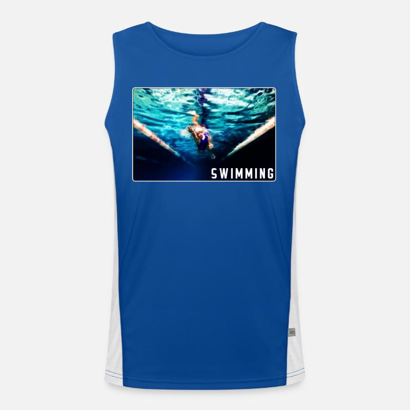 Swimming - design Men's Functional Contrast Tank Top 