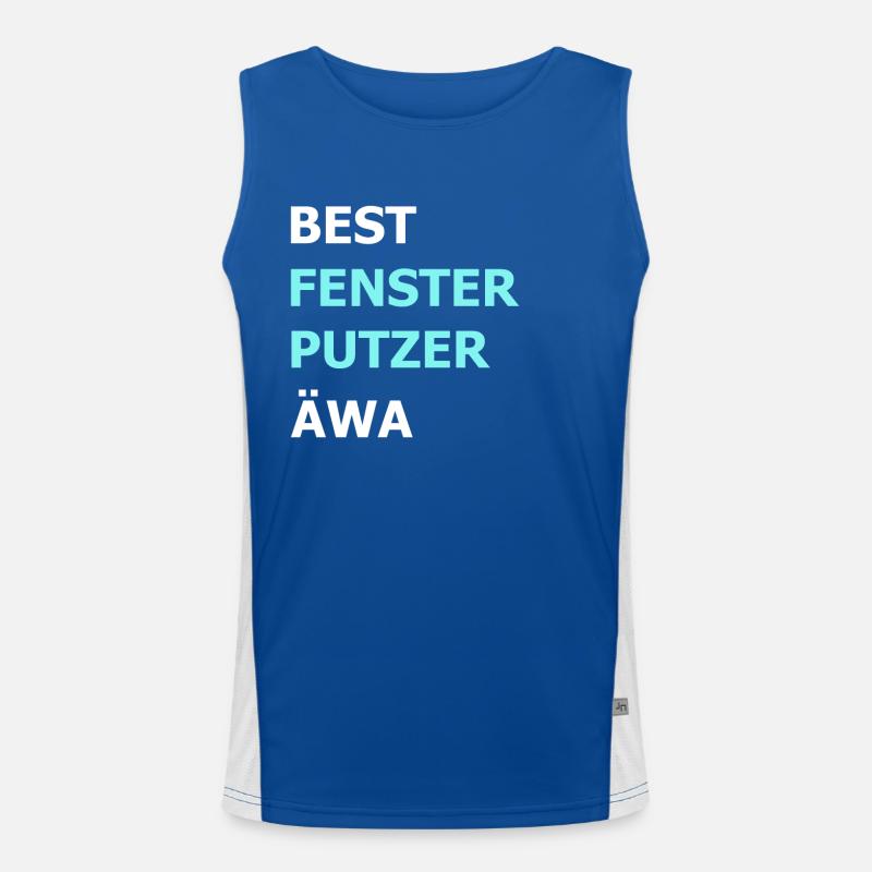 Bester Fensterputzer Reiniger Hausmann Geschenk Funktionelles Kontrast-Tank Top für Männer 