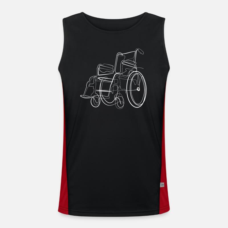 Rollstuhl Handicap Funktionelles Kontrast-Tank Top für Männer 