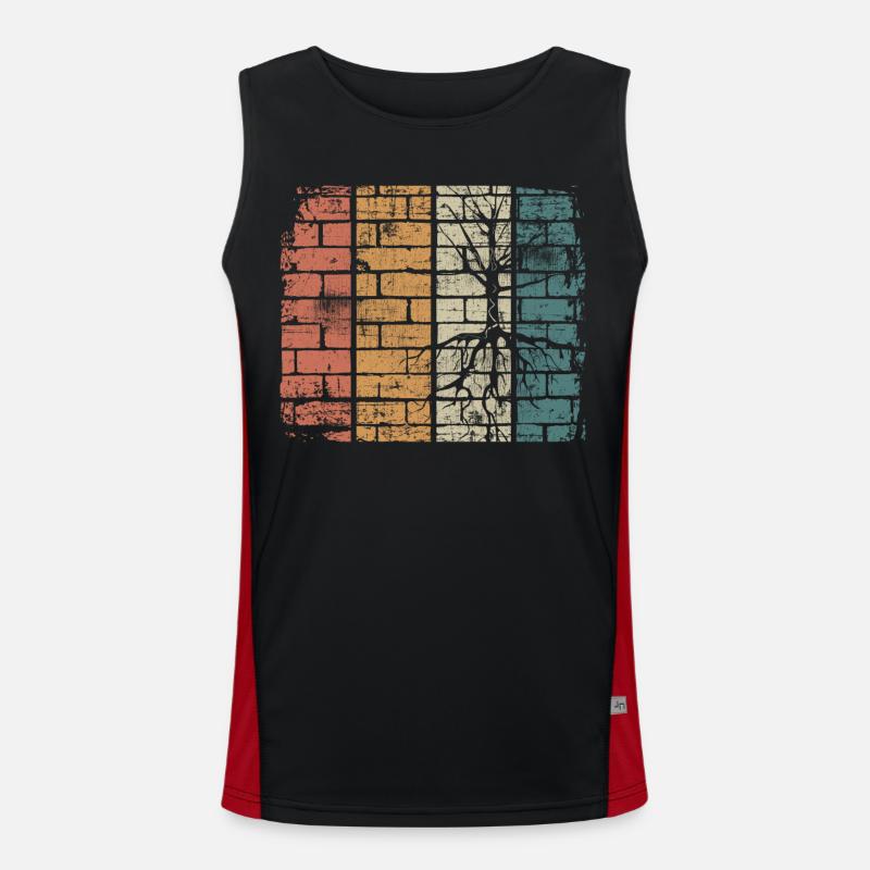 Environmental Protection Tree Men's Functional Contrast Tank Top 