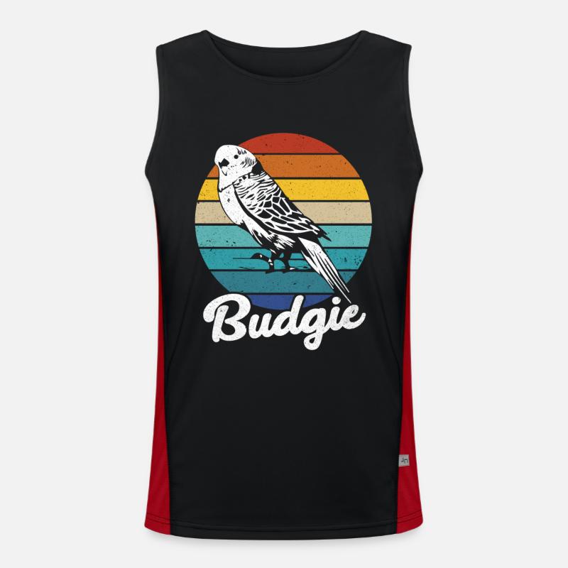 Wellensittich Funktionelles Kontrast-Tank Top für Männer 