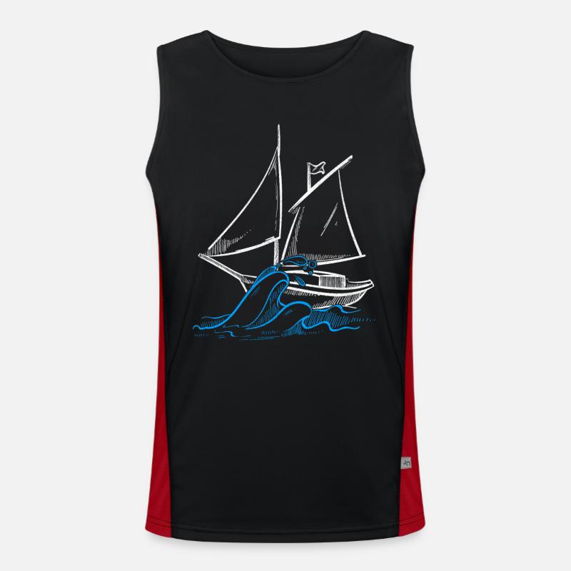 Cadeau d'expédition de bateau à voile marin Débardeur respirant contrasté Homme 