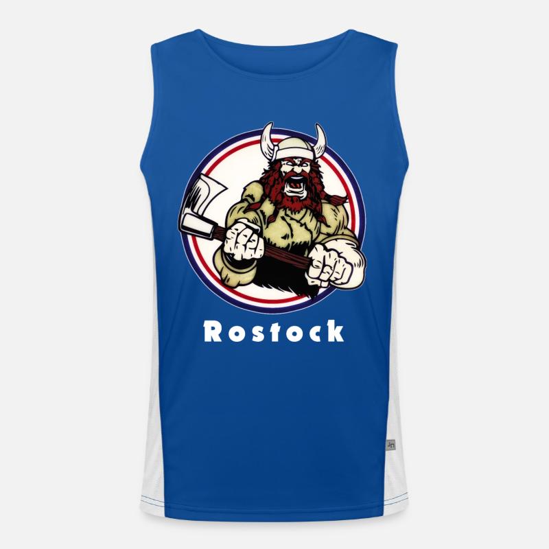 Rostocker Wikinger Funktionelles Kontrast-Tank Top für Männer 
