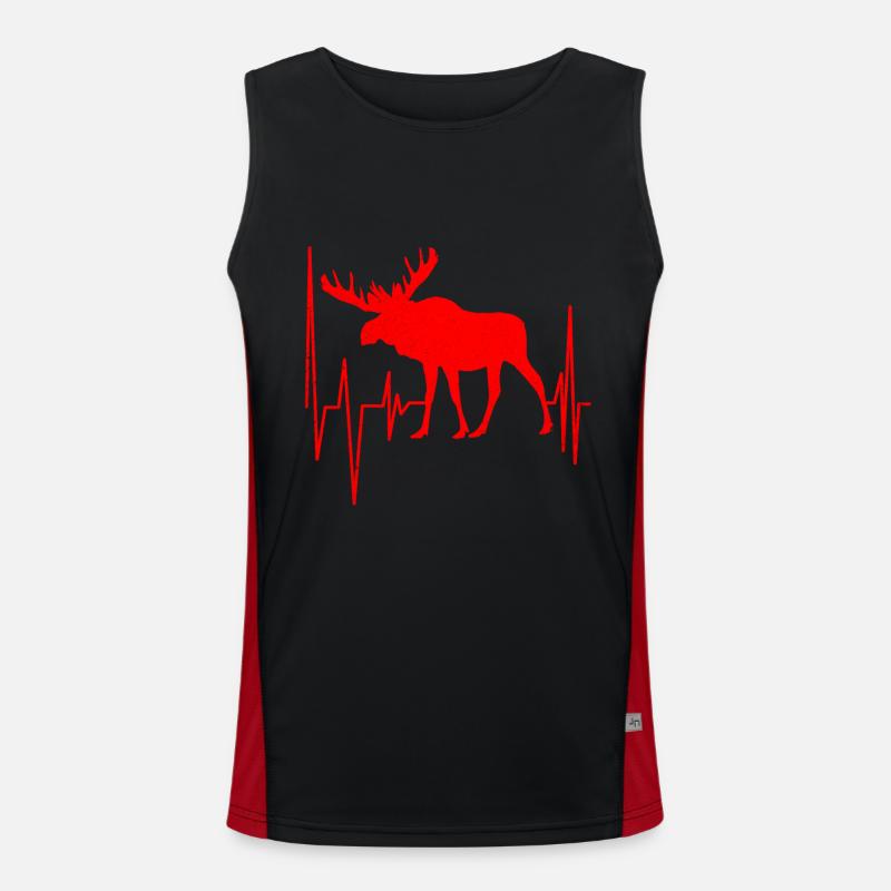 Elch Funktionelles Kontrast-Tank Top für Männer 