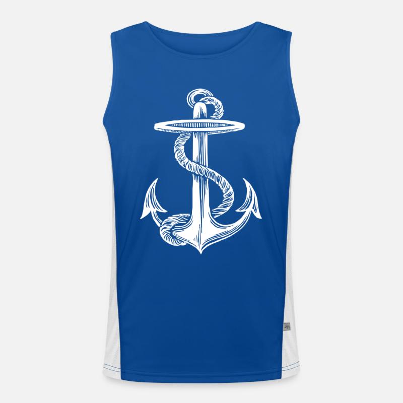 Conception d'ancre Débardeur respirant contrasté Homme 