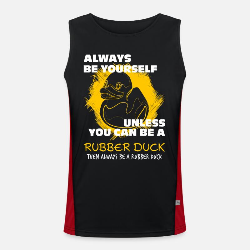 Squeaky Duck Ducks Men's Functional Contrast Tank Top 