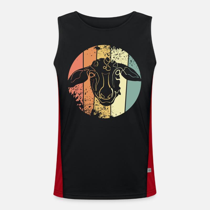 Schaf Funktionelles Kontrast-Tank Top für Männer 