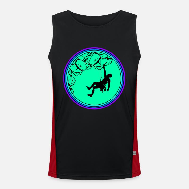 Climbing Climber Climbing Wall Mountain Rock Sport Men's Functional Contrast Tank Top 