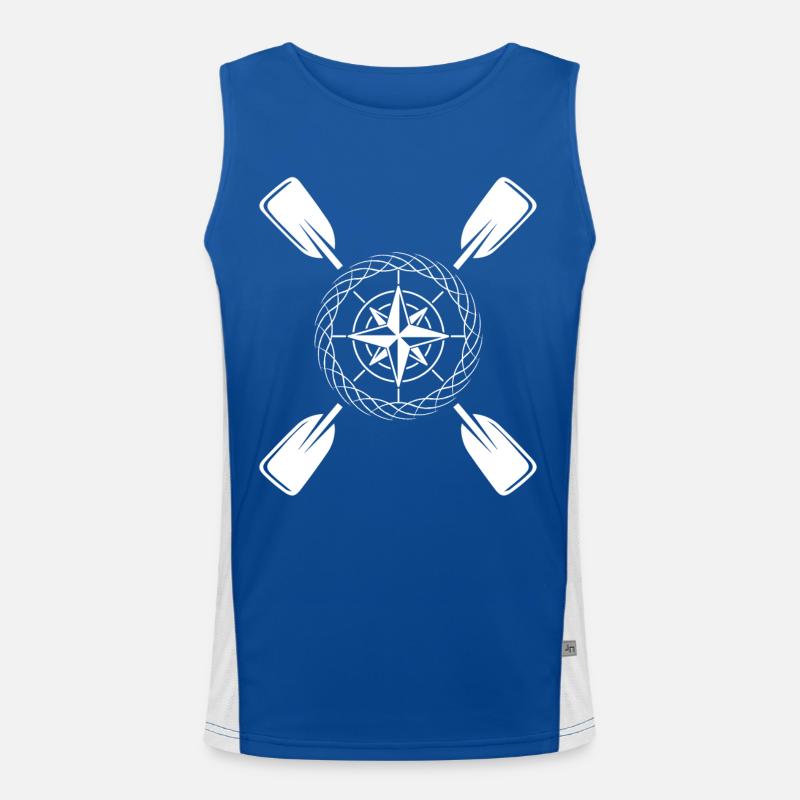 Kajak Paddel Kompass Funktionelles Kontrast-Tank Top für Männer 