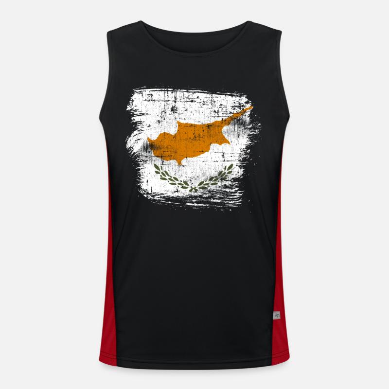 Zypern Funktionelles Kontrast-Tank Top für Männer 