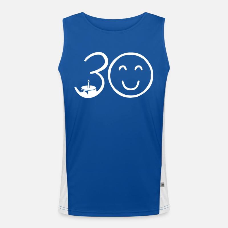 30. Geburtstag Funktionelles Kontrast-Tank Top für Männer 