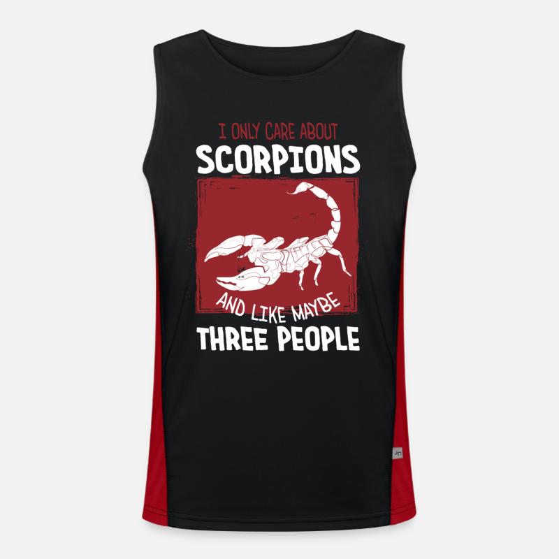 Scorpion - Men's Functional Contrast Tank Top  - black/red