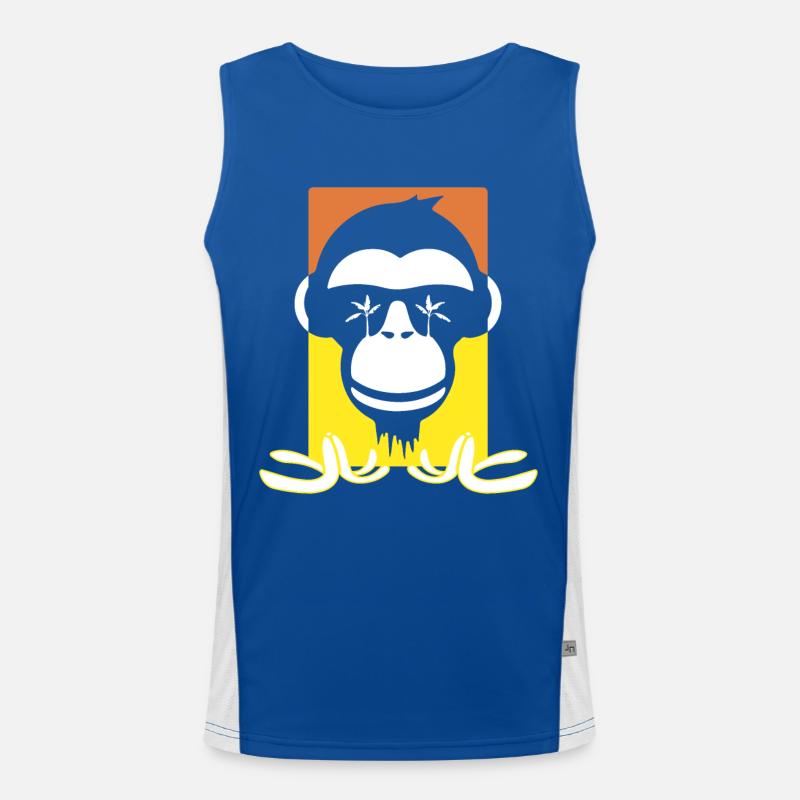 Funny Monkey Men's Functional Contrast Tank Top 