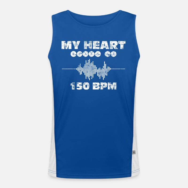Techno Musik Funktionelles Kontrast-Tank Top für Männer 