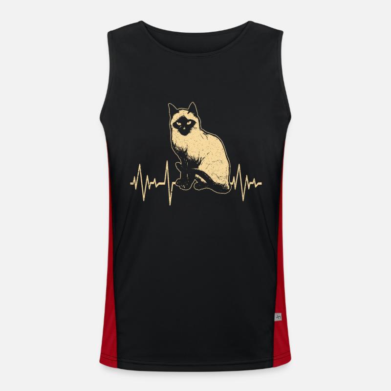 Siamese cat Men's Functional Contrast Tank Top 