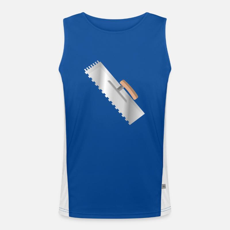 Spatula trowel tool construction site Men's Functional Contrast Tank Top 
