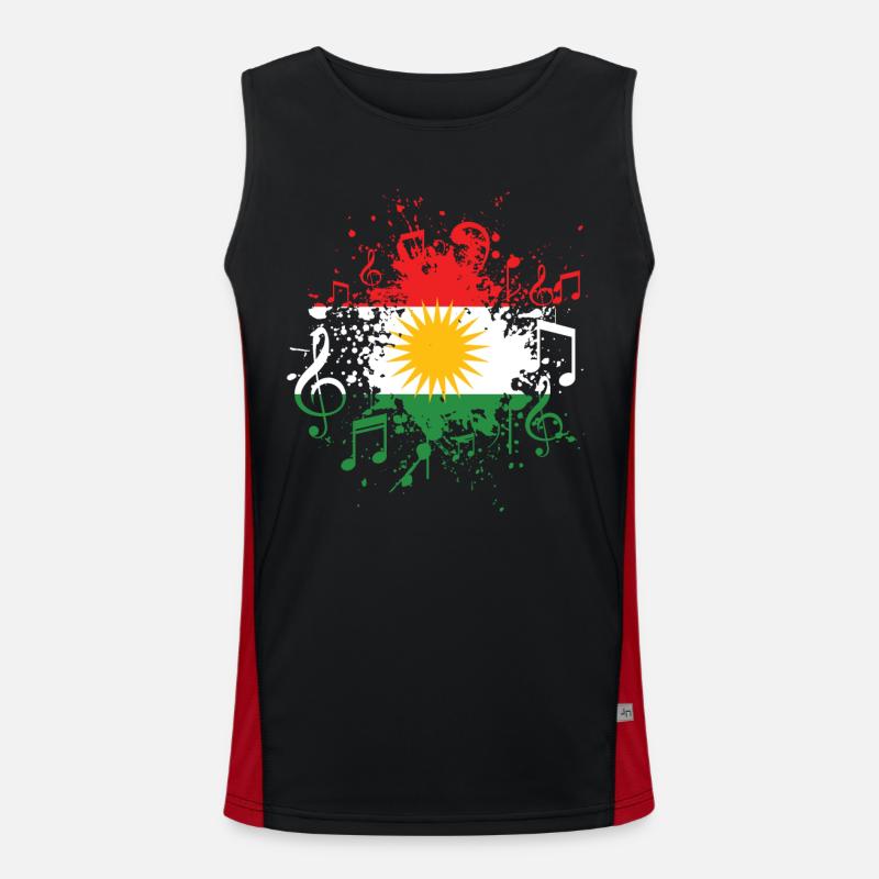 Musique kurde Kurdistan Débardeur respirant contrasté Homme 