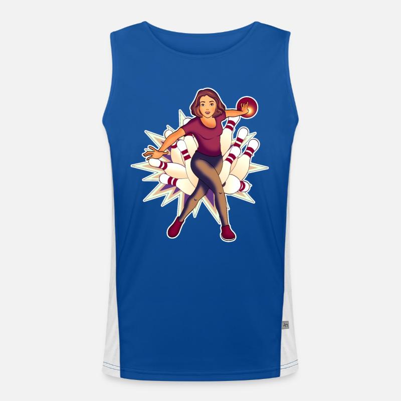 Bowling Queen - Design Men's Functional Contrast Tank Top 