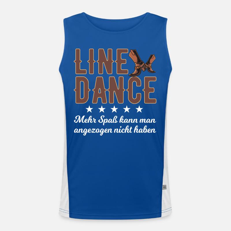 Linedance Spaß Funktionelles Kontrast-Tank Top für Männer 