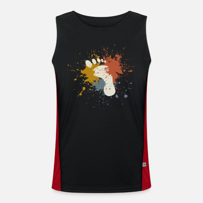 Fuß retro Funktionelles Kontrast-Tank Top für Männer 