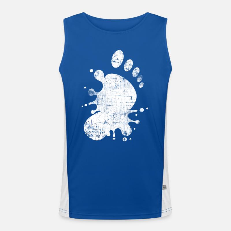 Fuß Funktionelles Kontrast-Tank Top für Männer 