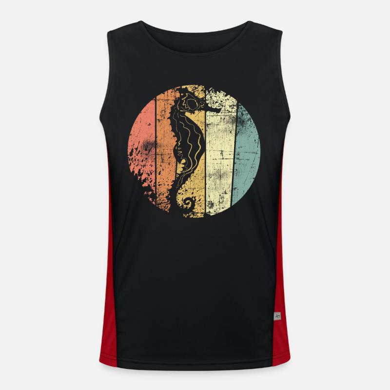 Seepferdchen Funktionelles Kontrast-Tank Top für Männer 
