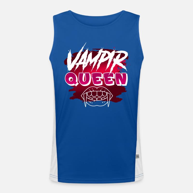 Halloween Vampir Funktionelles Kontrast-Tank Top für Männer 