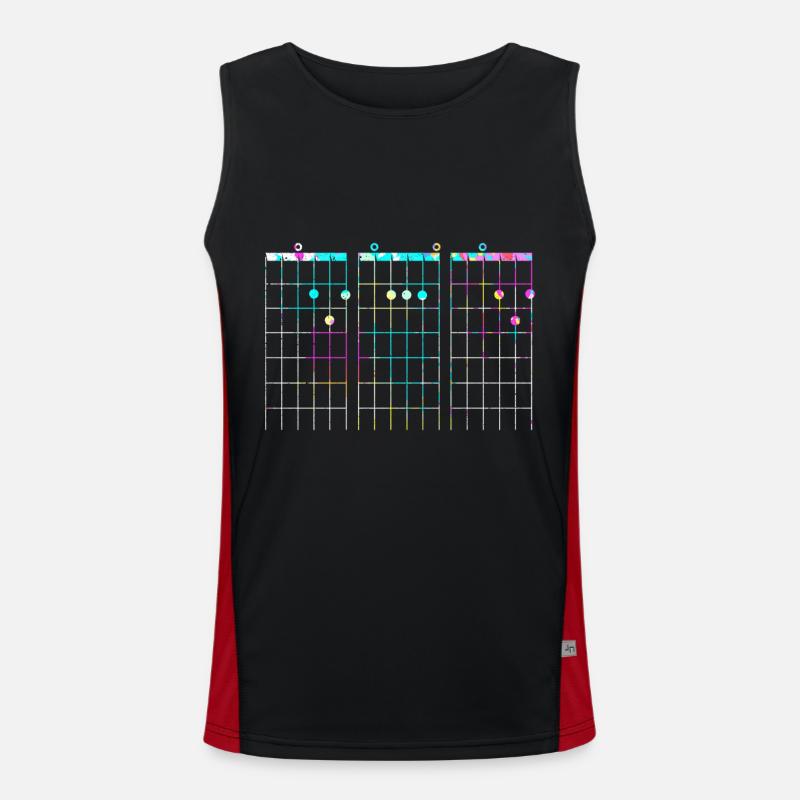 guitar Men's Functional Contrast Tank Top 