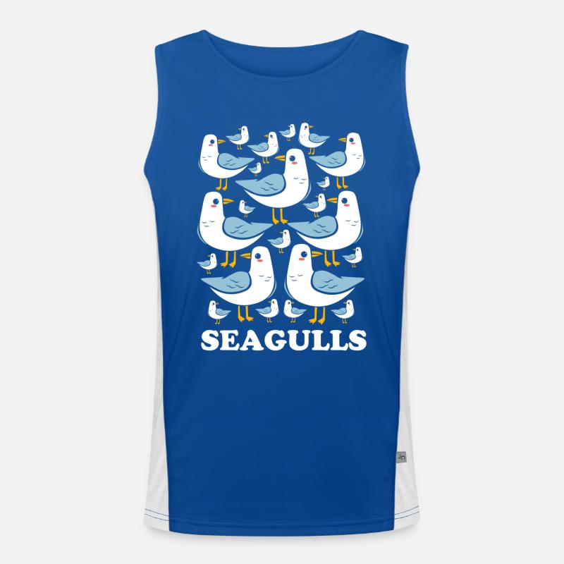 Seagull Gift Seabird Moin Bird Tern Men's Functional Contrast Tank Top 