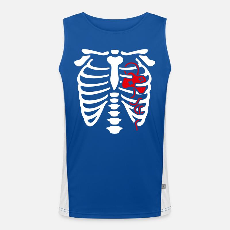 Halloween Brustkorb Gamer Herz game controller Funktionelles Kontrast-Tank Top für Männer 
