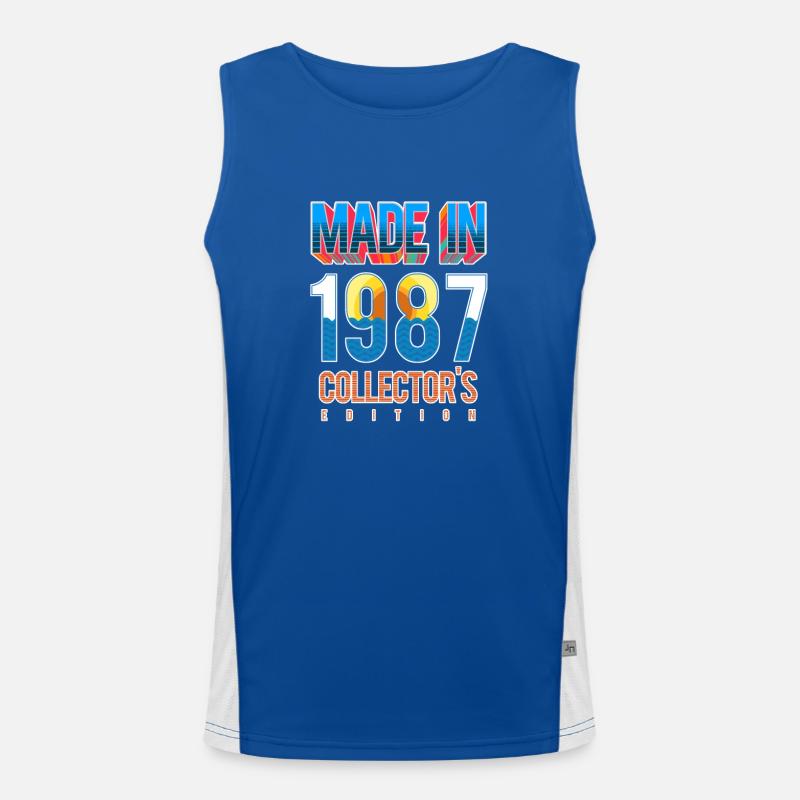 1987 Funktionelles Kontrast-Tank Top für Männer 