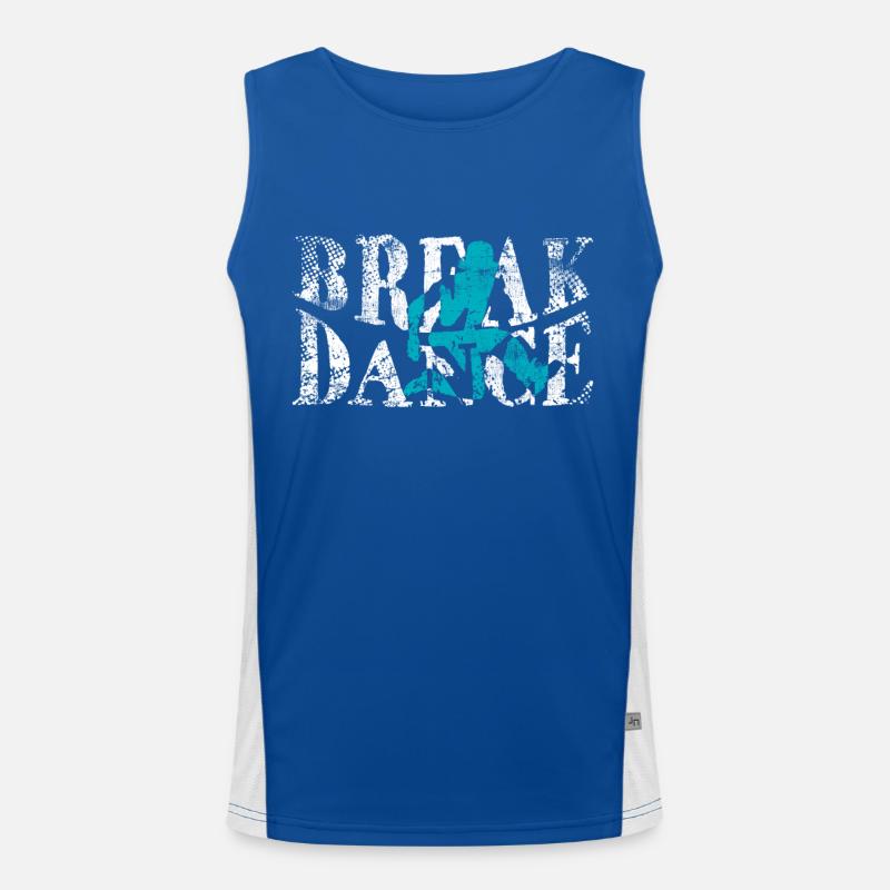 break dancing Men's Functional Contrast Tank Top 