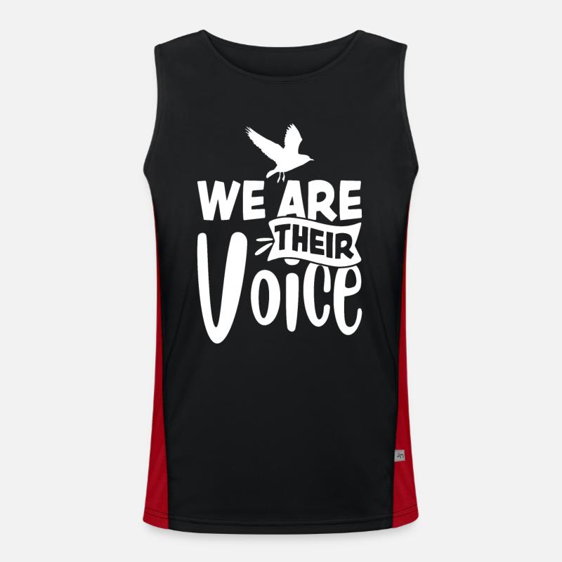 Tauben Tierschutz Funktionelles Kontrast-Tank Top für Männer 