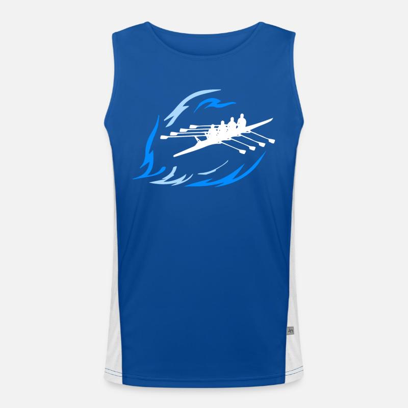 Rowing - Double 4 Men's Functional Contrast Tank Top 