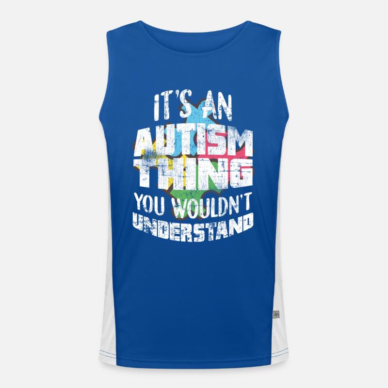 autism Men's Functional Contrast Tank Top 