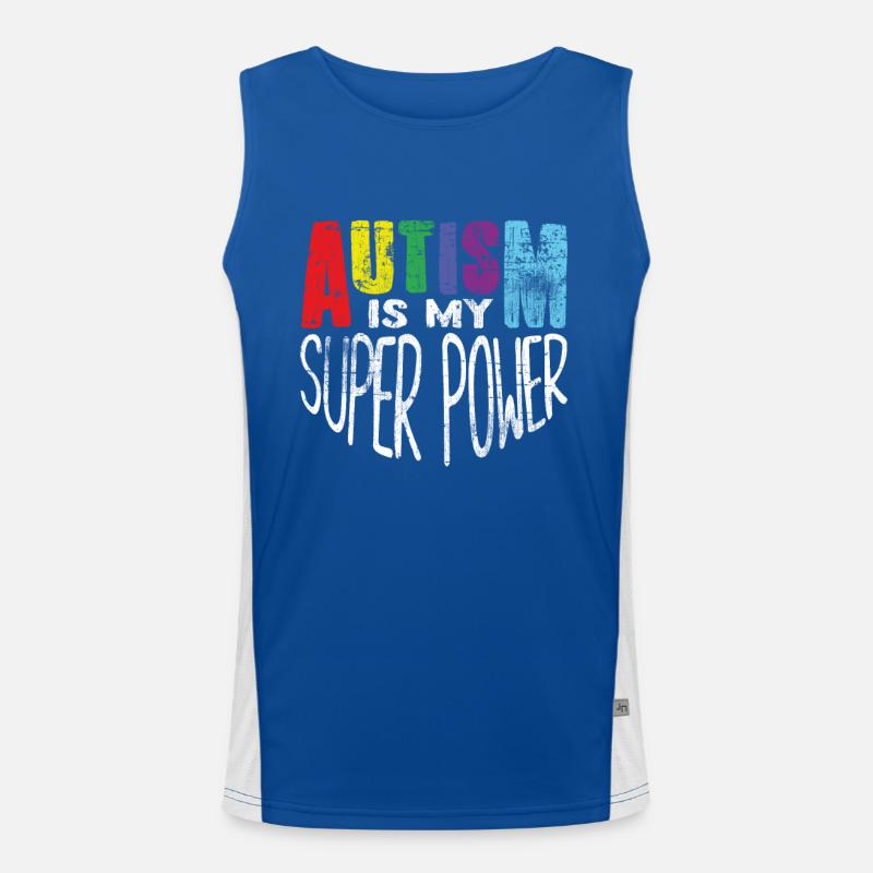 autism Men's Functional Contrast Tank Top 