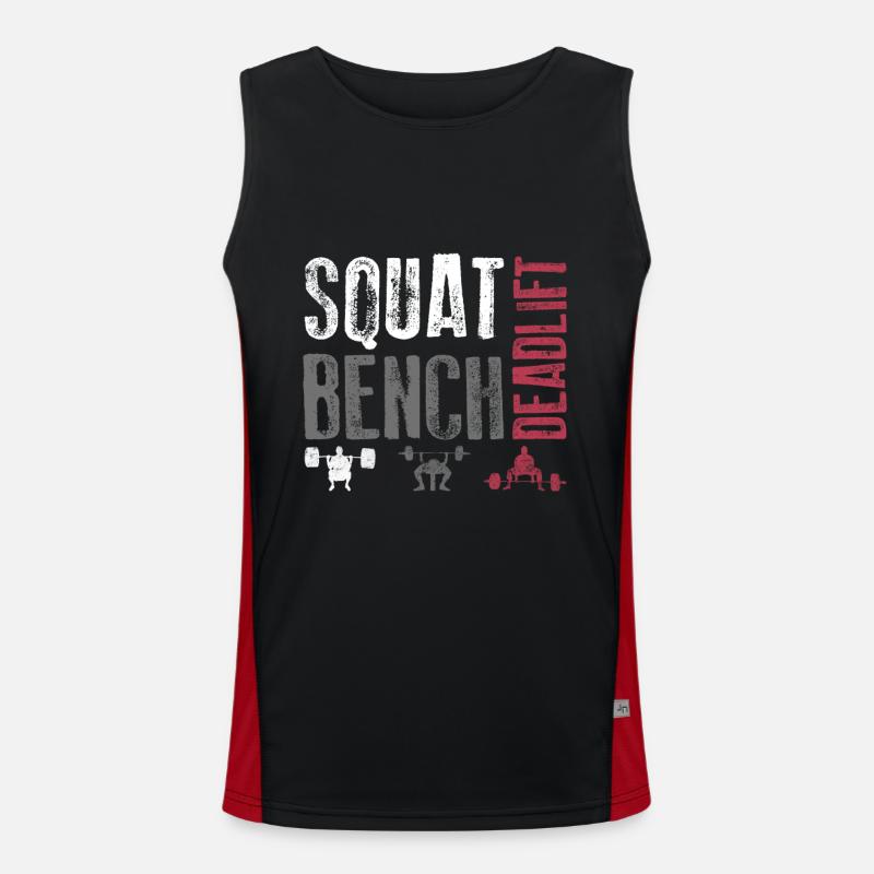 Squat Bench Deadlift Training Geschenk Funktionelles Kontrast-Tank Top für Männer 