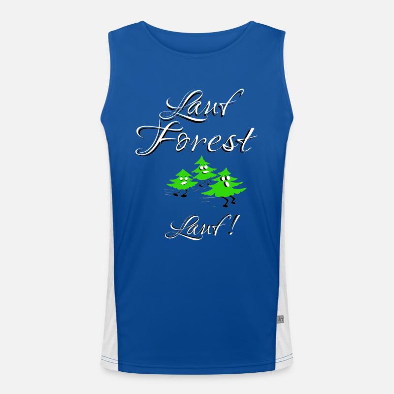 Run Forrest Run! Design de noël Débardeur respirant contrasté Homme 
