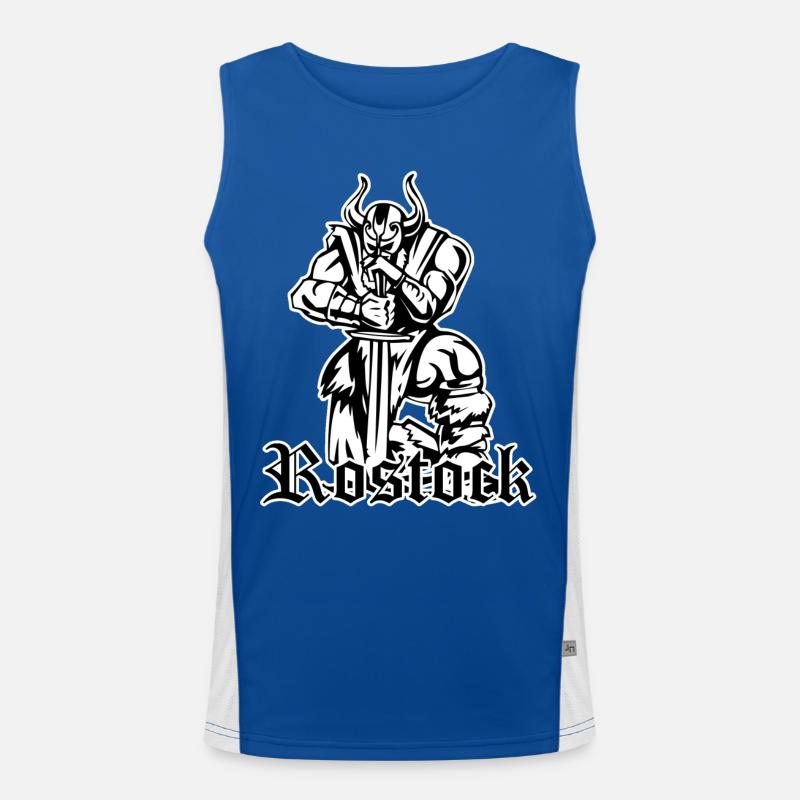 Rostock Wikinger Funktionelles Kontrast-Tank Top für Männer 