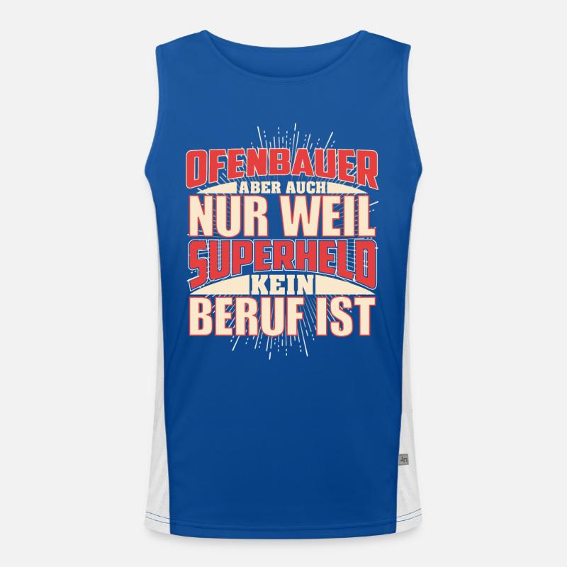 Ofenbauer Superheld Funktionelles Kontrast-Tank Top für Männer 
