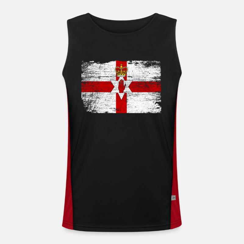Drapeau d'Irlande du Nord Débardeur respirant contrasté Homme 